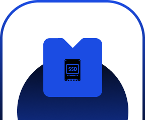 High-speed NVMe Gen4 SSD storage icon | HiQloud