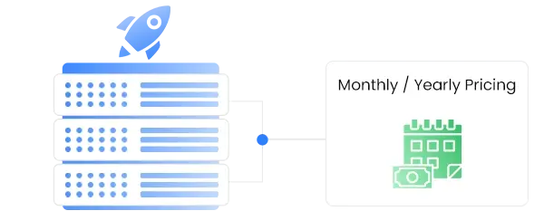 Flexible monthly or yearly billing icon | HiQloud
