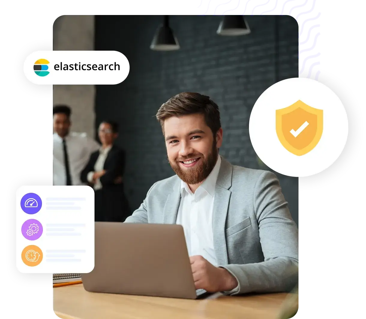 Elasticsearch cluster security and encryption illustration | HiQloud
